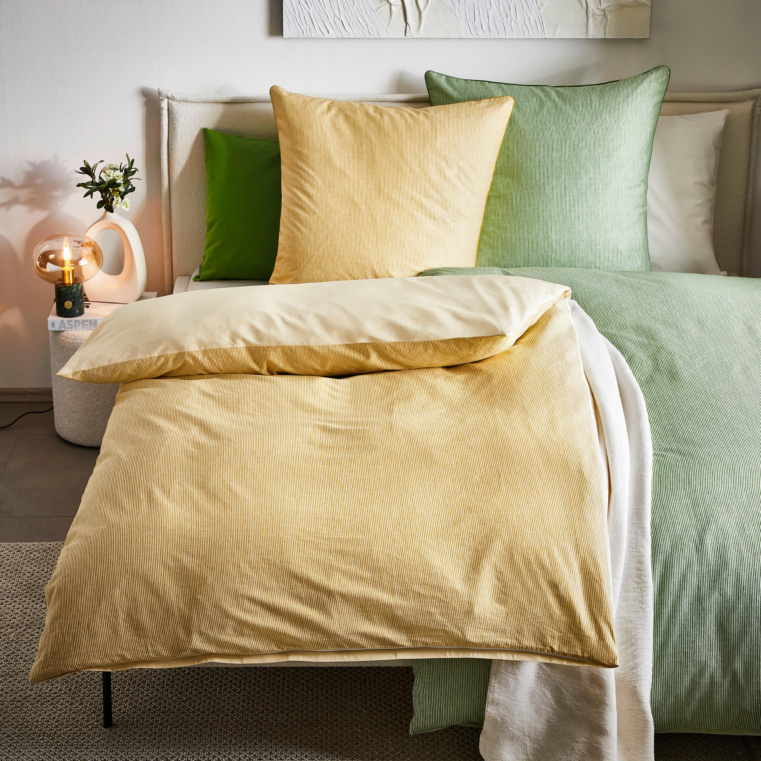 KISSENHÜLLEN-SET 40/80 cm  - Gelb, Basics, Textil (40/80cm) - Bio:Vio