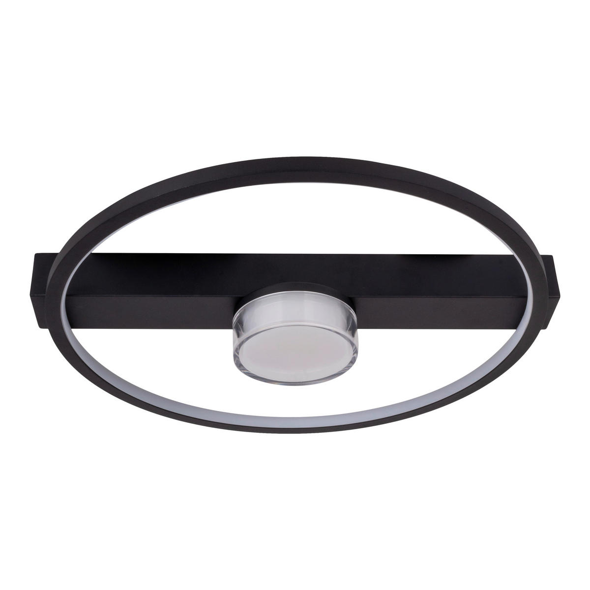 LED-DECKENLEUCHTE CIMO 40/38.5/8 cm   - Schwarz/Weiß, KONVENTIONELL, Kunststoff/Metall (40/38.5/8cm) - Näve