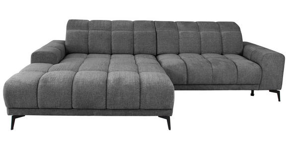 ECKSOFA inkl.Funktionen Anthrazit Chenille  - Anthrazit/Schwarz, MODERN, Textil/Metall (195/300cm) - Xora