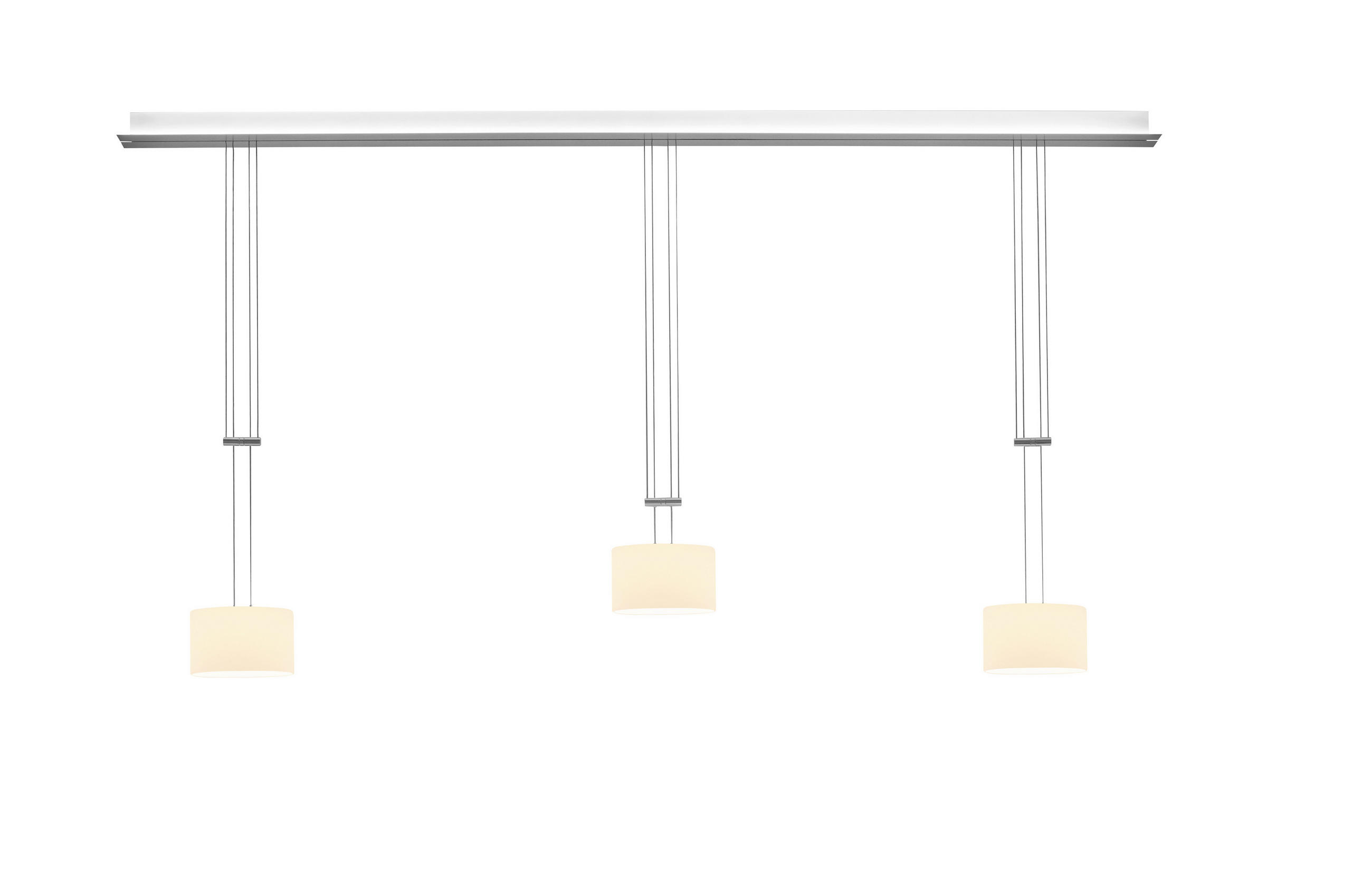 LED-HÄNGELEUCHTE 200/20/150 cm  - Alufarben, Design, Metall (200/20/150cm) - Bankamp