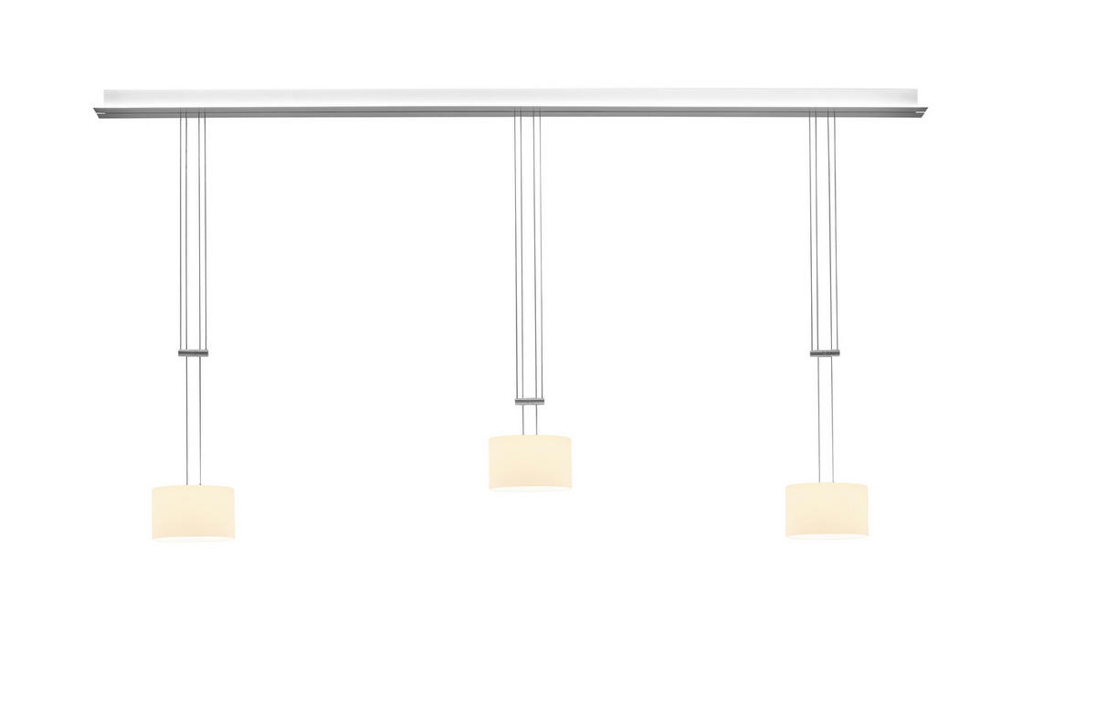 LED-HÄNGELEUCHTE 200/20/150 cm  - Alufarben, Design, Metall (200/20/150cm) - Bankamp