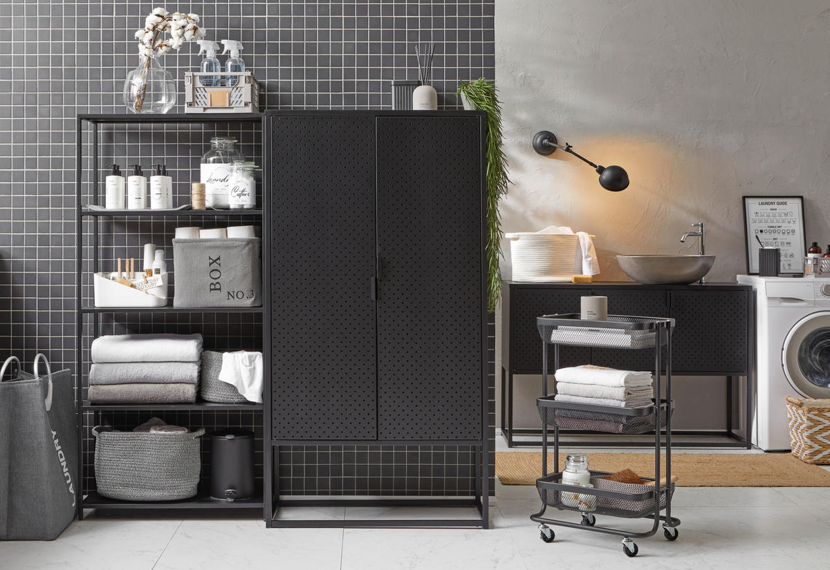 SIDEBOARD 120/80/40 cm  in Schwarz  - Schwarz, Trend, Metall (120/80/40cm) - MID.YOU