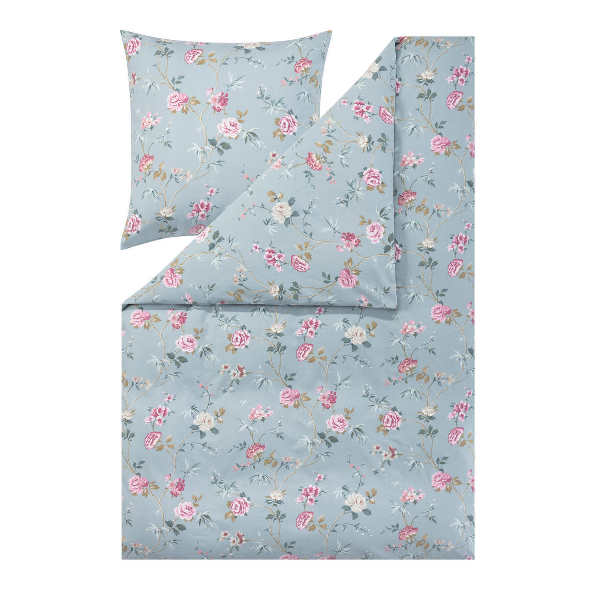 BETTWÄSCHE Atelier Flanell 155/200 cm  - Taubenblau, Design, Textil (155/200cm) - Estella