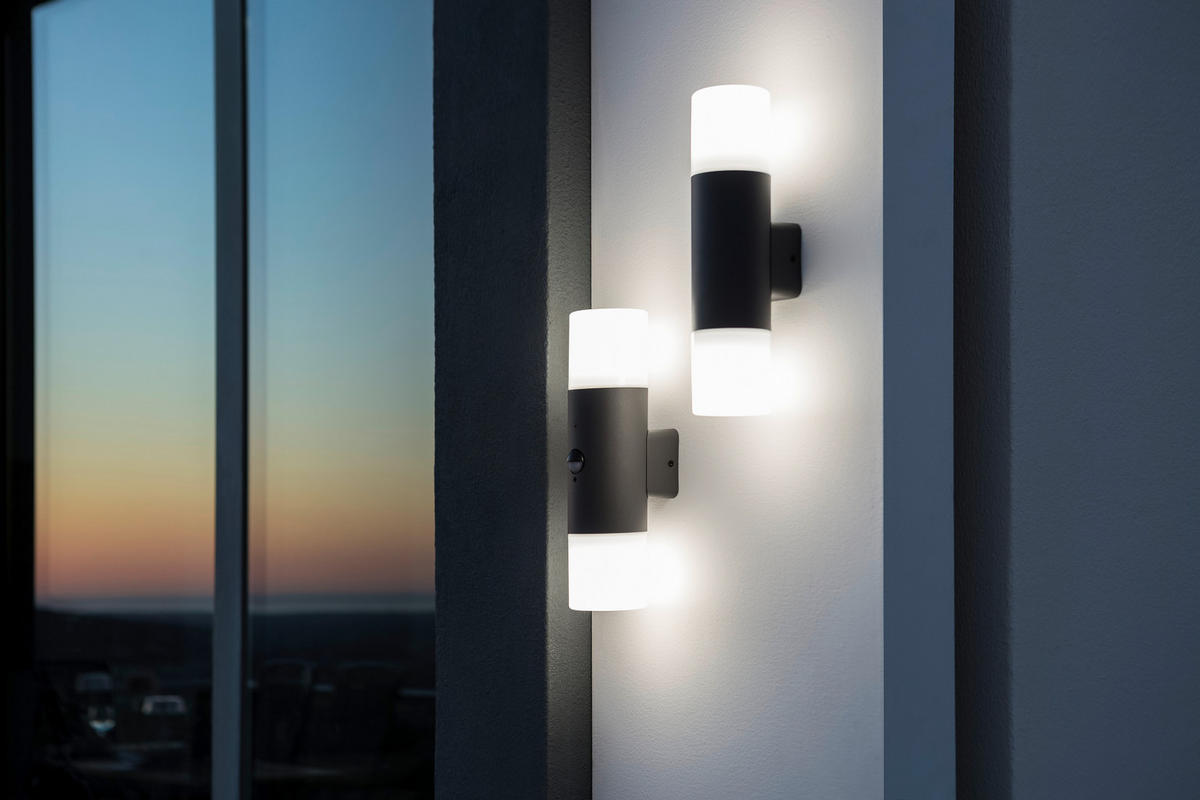 VÄGGLAMPA FÖR UTOMHUS 8,5/33 cm   - vit/antracit, Basics, metall/plast (8,5/33cm) - Trio Leuchten