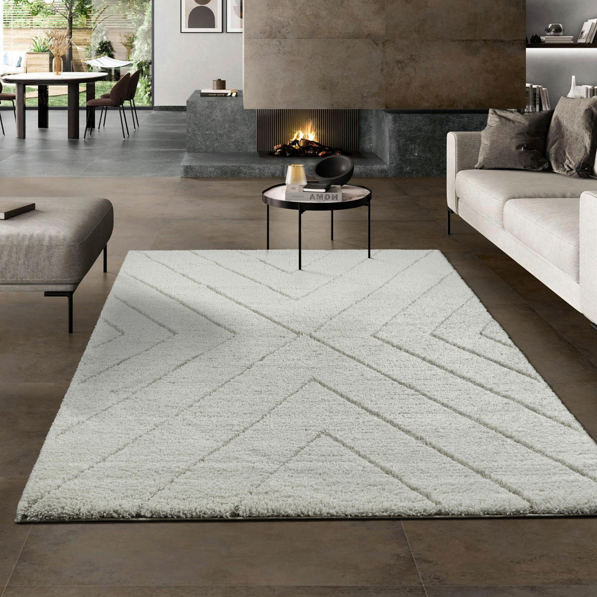 HOCHFLORTEPPICH 160/230 cm Ideal Shaggy Creme  - Creme, KONVENTIONELL, Textil (160/230cm) - Novel