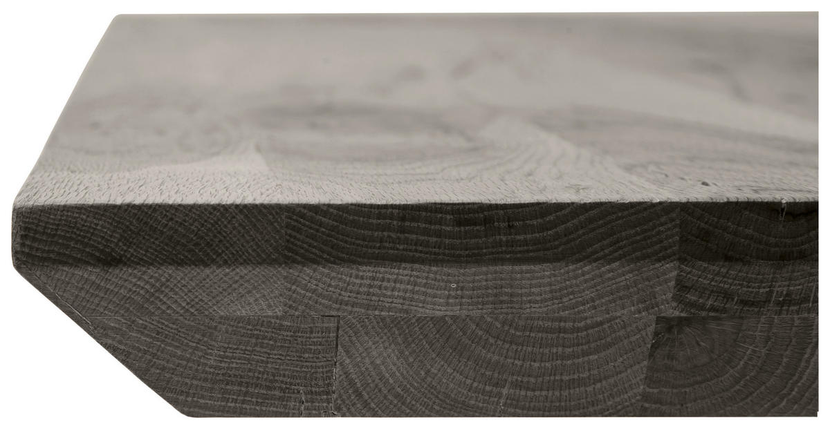 TISCHPLATTE Eiche massiv Grau, Eichefarben  - Eichefarben/Grau, Design, Holz (280/100/6cm) - Waldwelt