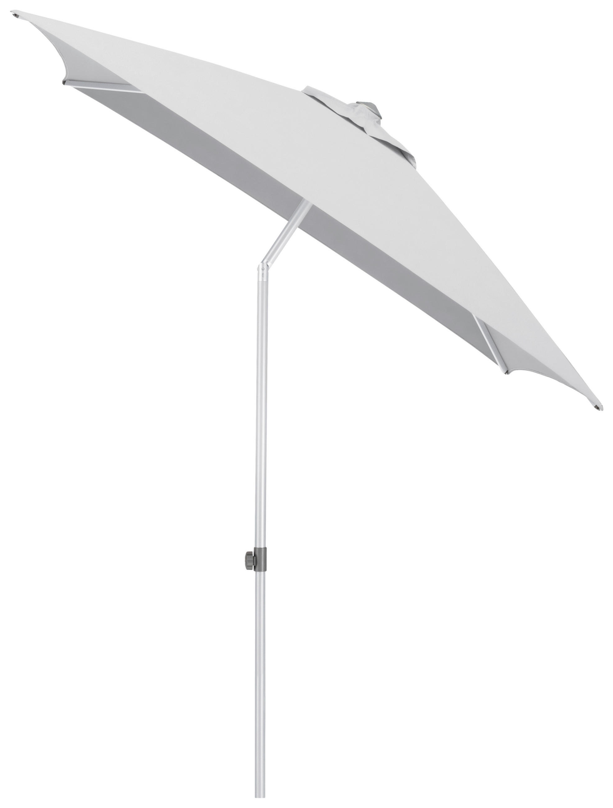 SONNENSCHIRM 200 cm Hellgrau  - Silberfarben/Hellgrau, Basics, Textil/Metall (200/200cm) - Kettler