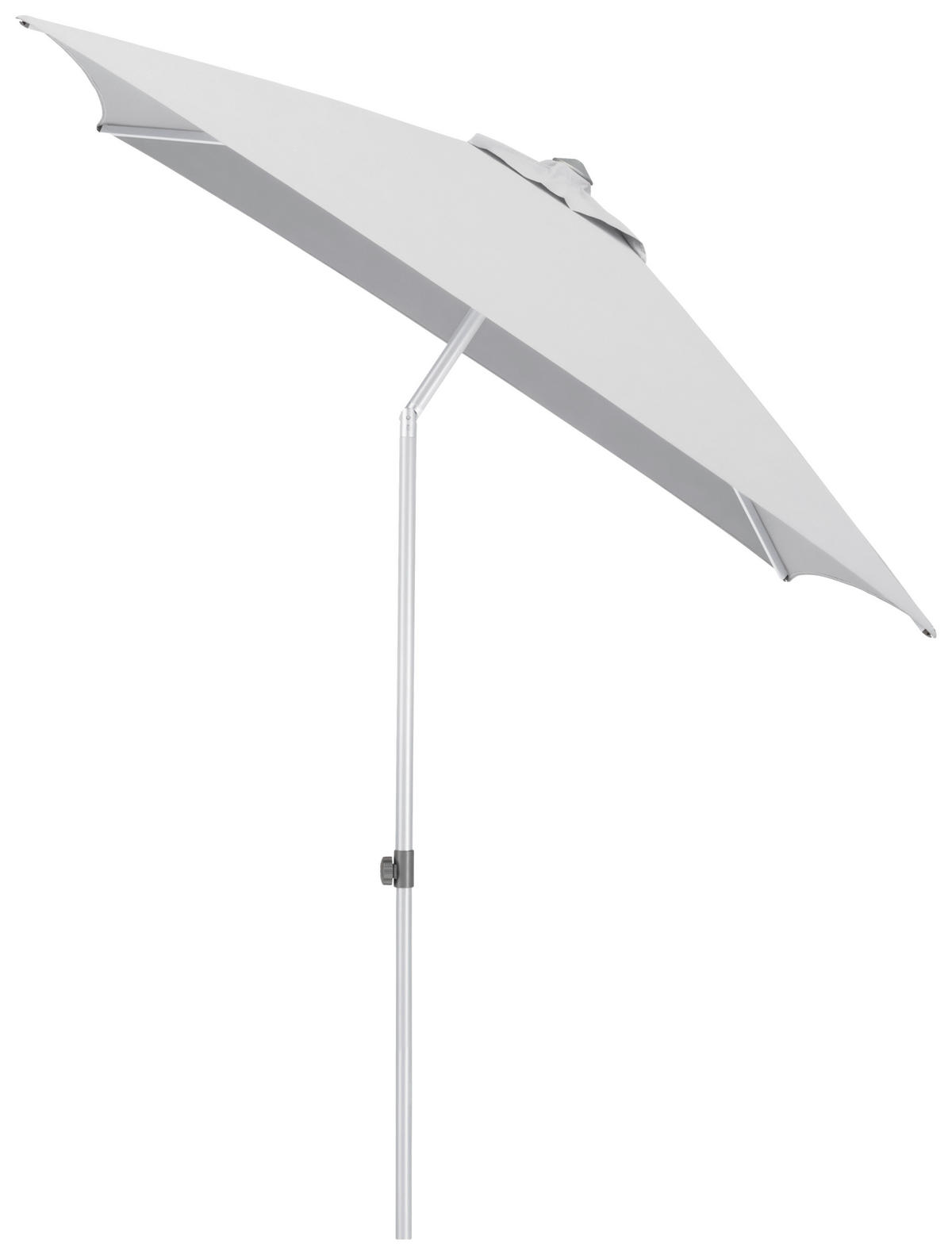 SONNENSCHIRM 200 cm Hellgrau  - Silberfarben/Hellgrau, Basics, Textil/Metall (200/200cm) - Kettler