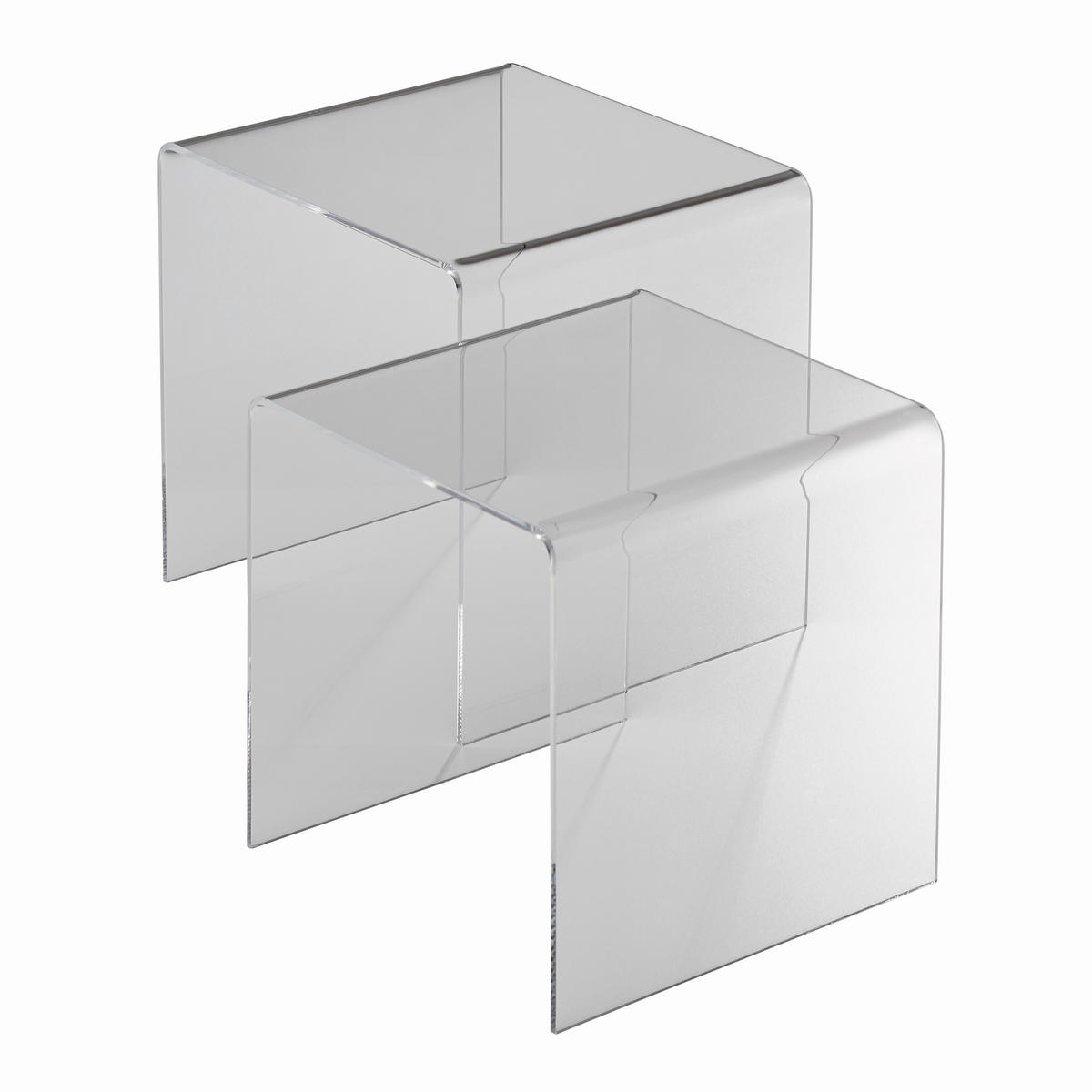 SATZTISCH in Kunststoff 40/33/36/33/33 cm  - Klar, Design, Kunststoff (40/33/36/33/33cm)