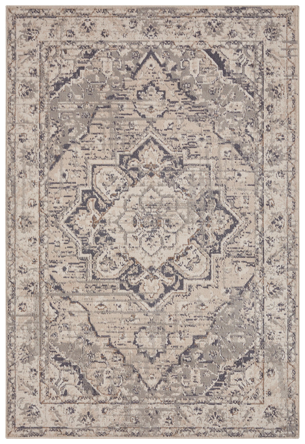 FLACHWEBETEPPICH 200/280 cm Terrain Creme, Grau  - Creme/Grau, Design, Kunststoff/Textil (200/280cm)