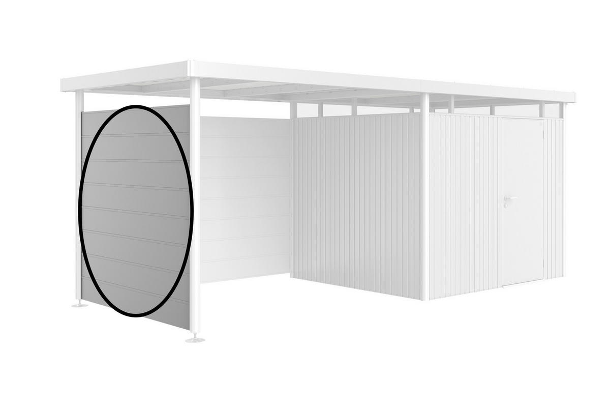 SEITENWAND GERÄTEHAUS HIGHLINE 197/181/2,5 cm  - Silberfarben, Basics, Metall (197/181/2,5cm) - Biohort
