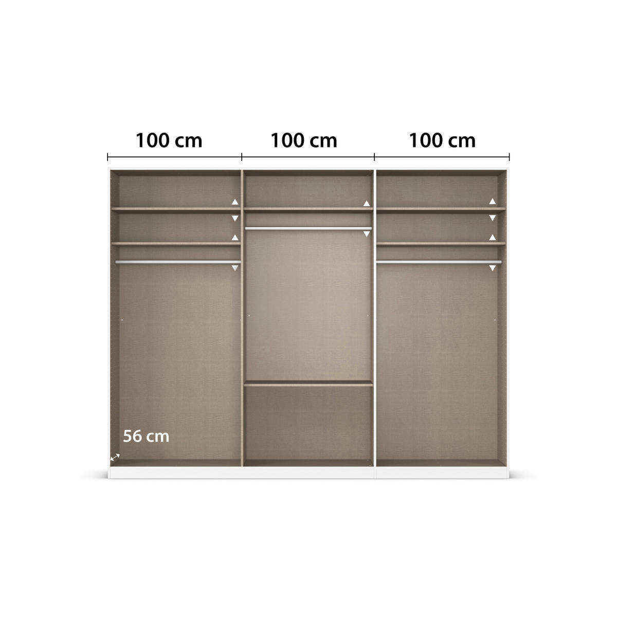 DREHTÜRENSCHRANK 301/235/61 cm,  in Graphitfarben, 6-türig  - Chromfarben/Edelstahlfarben, Basics, Glas/Holzwerkstoff (301/235/61cm) - Novel