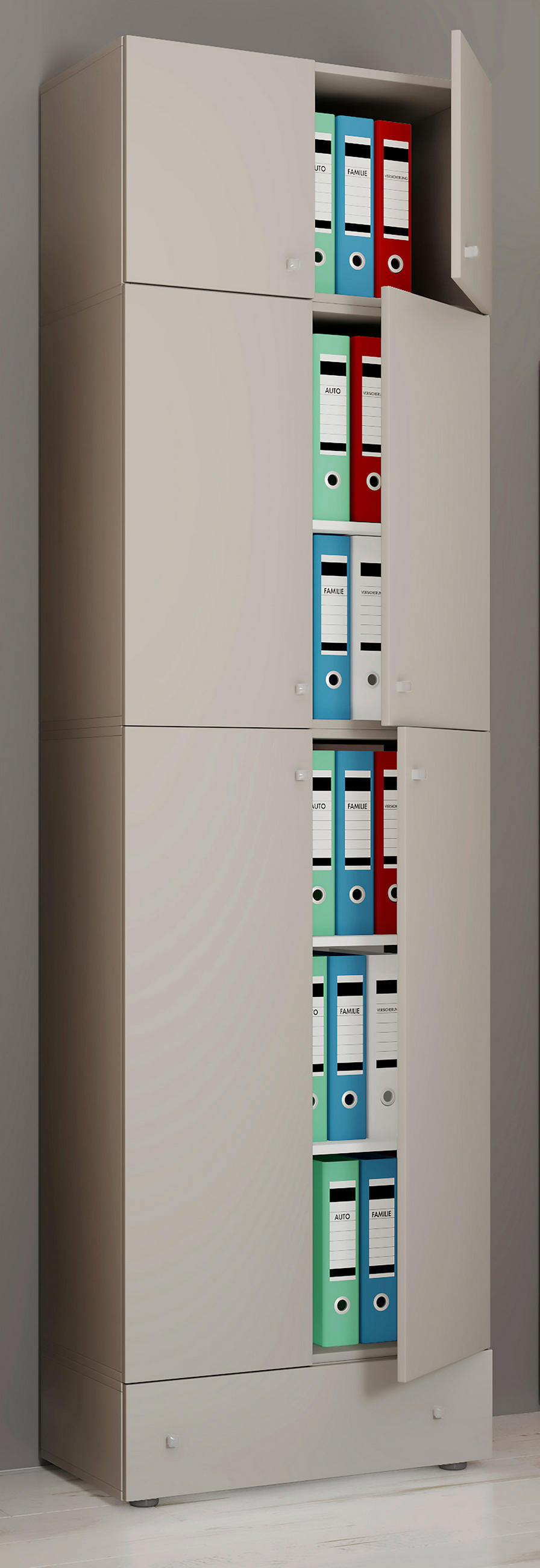 AKTENSCHRANK Grau  - Grau, MODERN, Holzwerkstoff (70/240/39cm) - MID.YOU
