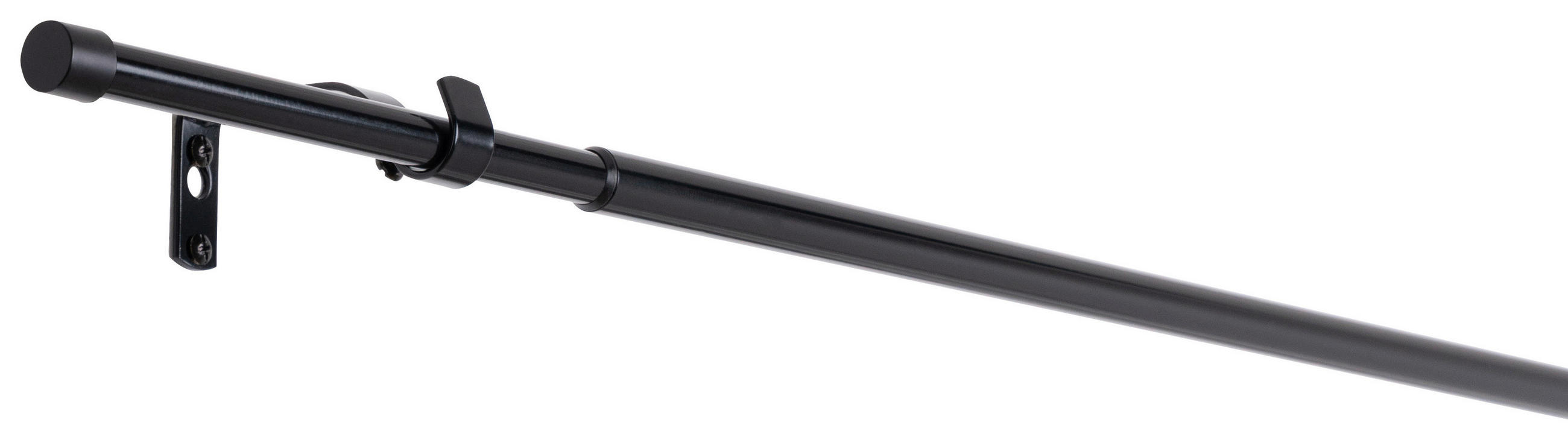 VORHANGSTANGENSET 120-210 cm  - Schwarz, Basics, Metall (120-210cm) - Homeware
