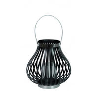 LATERNE - Klar/Edelstahlfarben, LIFESTYLE, Glas/Metall (24,5/25,5cm)