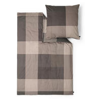 POSTEĽNÁ BIELIZEŇ, flanel, makosatén, hnedá, béžová, 140/200 cm  - hnedá/béžová, Basics, textil (140/200cm) - Bugatti