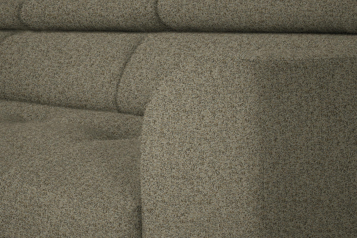 ECKSOFA in Struktur Hellbraun  205/280 cm  - Hellbraun/Schwarz, Design, Textil/Metall (205/280cm) - Xora