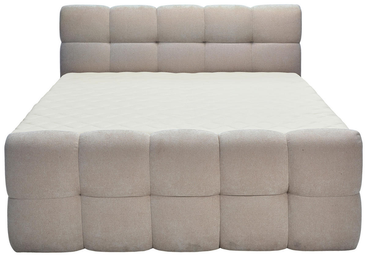 BOXBETT 160/200 cm  in Hellgrau  - Hellgrau/Schwarz, Design, Holz/Kunststoff (160/200cm) - Moderano