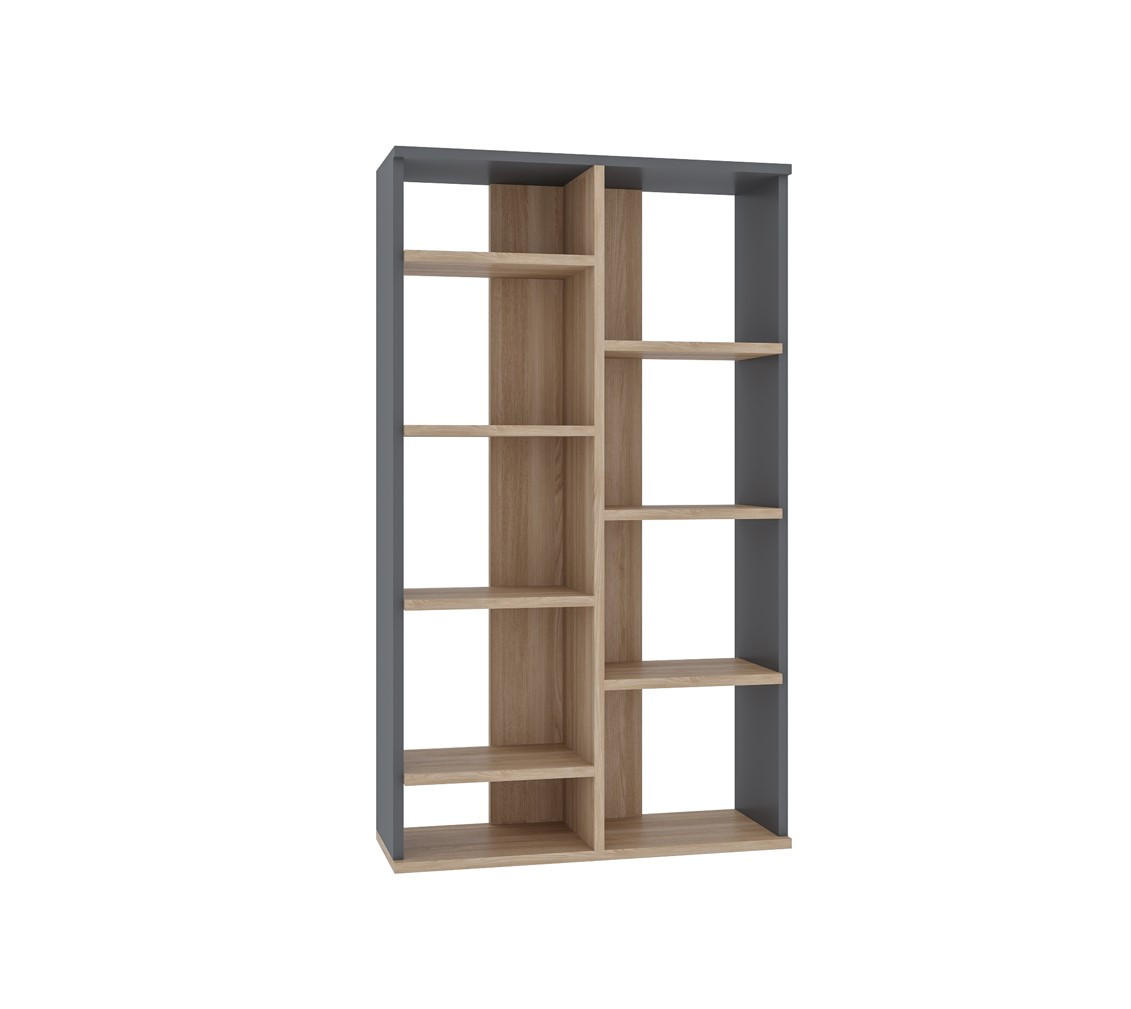 REGAL Anthrazit, Eichefarben  - Eichefarben/Anthrazit, Design, Holzwerkstoff (72/123,6/25cm) - MID.YOU