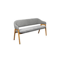 SITZBANK 168/84/56 cm Batist, Bouclé Grau Holz  - Eichefarben/Grau, KONVENTIONELL, Holz/Textil (168/84/56cm) - Linea Natura