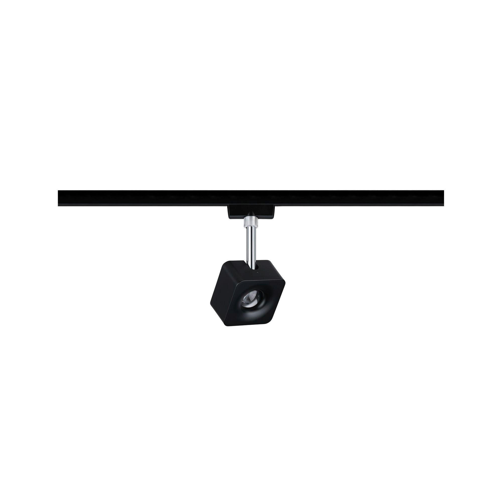 SCHIENENSYSTEM-STRAHLER Urail 7,7/16,5/4,7 cm   - Chromfarben/Schwarz, Design, Kunststoff/Metall (7,7/16,5/4,7cm) - Paulmann