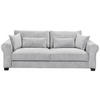 SCHLAFSOFA Cord Grau  - Schwarz/Grau, Basics, Kunststoff/Textil (250/95/125cm) - MID.YOU