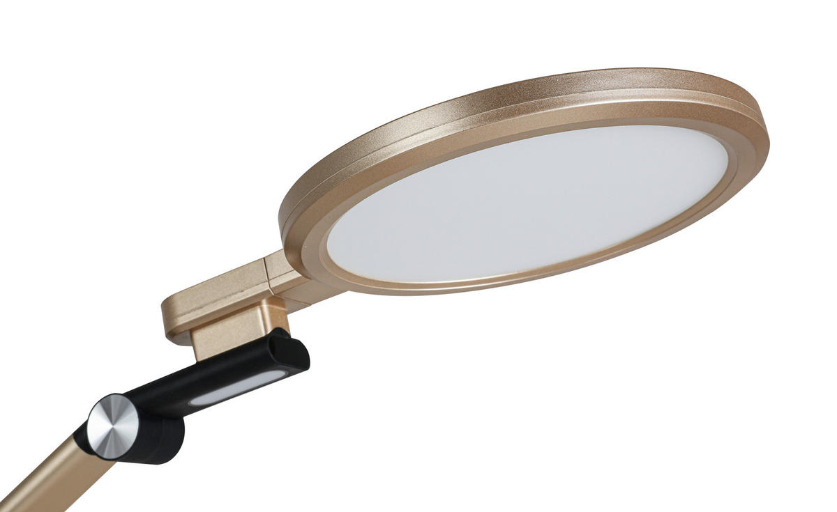 LED-SKRIVBORDSLAMPA 98/20/22,5 cm   - vit/champagne, Design, metall/plast (98/20/22,5cm) - Novel