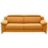 3-SITZER-SOFA in Chenille Currygelb  - Currygelb/Schwarz, Design, Textil/Metall (230/104/104cm) - Valdera