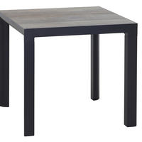 GARTENTISCH 80/80/74 cm Metall quadratisch  - Graubraun/Anthrazit, Basics, Keramik/Metall (80/80/74cm) - Siena Garden