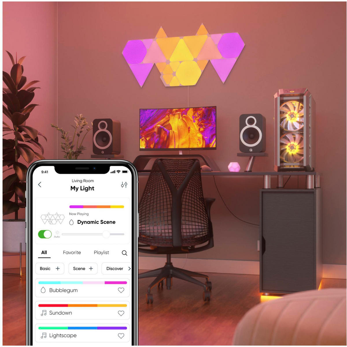 Nanoleaf Triangles 5er Mini NANOLEAF 10/11,5/0,6 cm   - Weiß, Basics, Kunststoff (10/11,5/0,6cm)