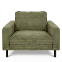 SESSEL Cord Olivgrün  - Schwarz/Olivgrün, Design, Textil/Metall (88/85/92cm) - Livetastic