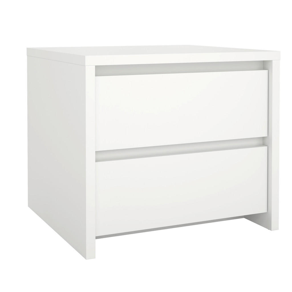 P & B NOČNÝ STOLÍK, biela, 52/45/48 cm