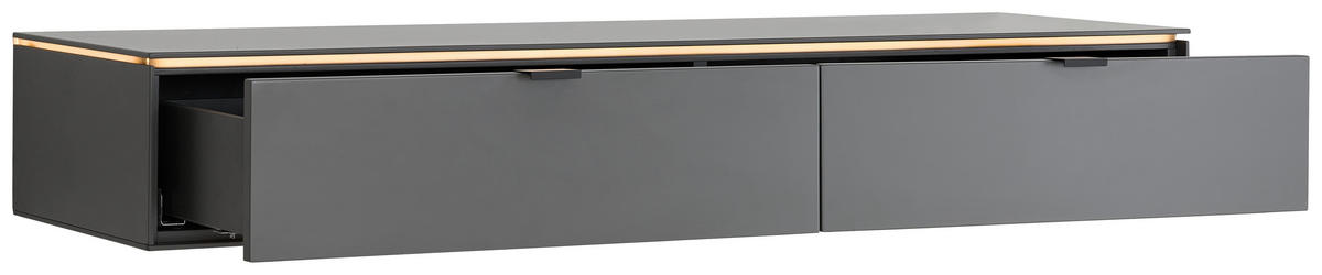 HÄNGEELEMENTAnthrazit   - Anthrazit/Schwarz, Design, Holzwerkstoff/Metall (140/20,5/40cm) - Dieter Knoll