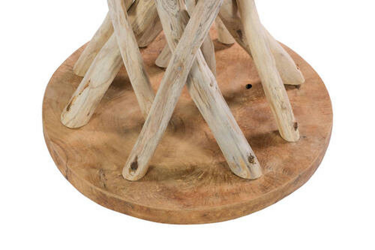 PRÍRUČNÝ STOLÍK, tíkové drevo, prírodná farba - prírodná farba, Natur, drevo (40/55/40cm)