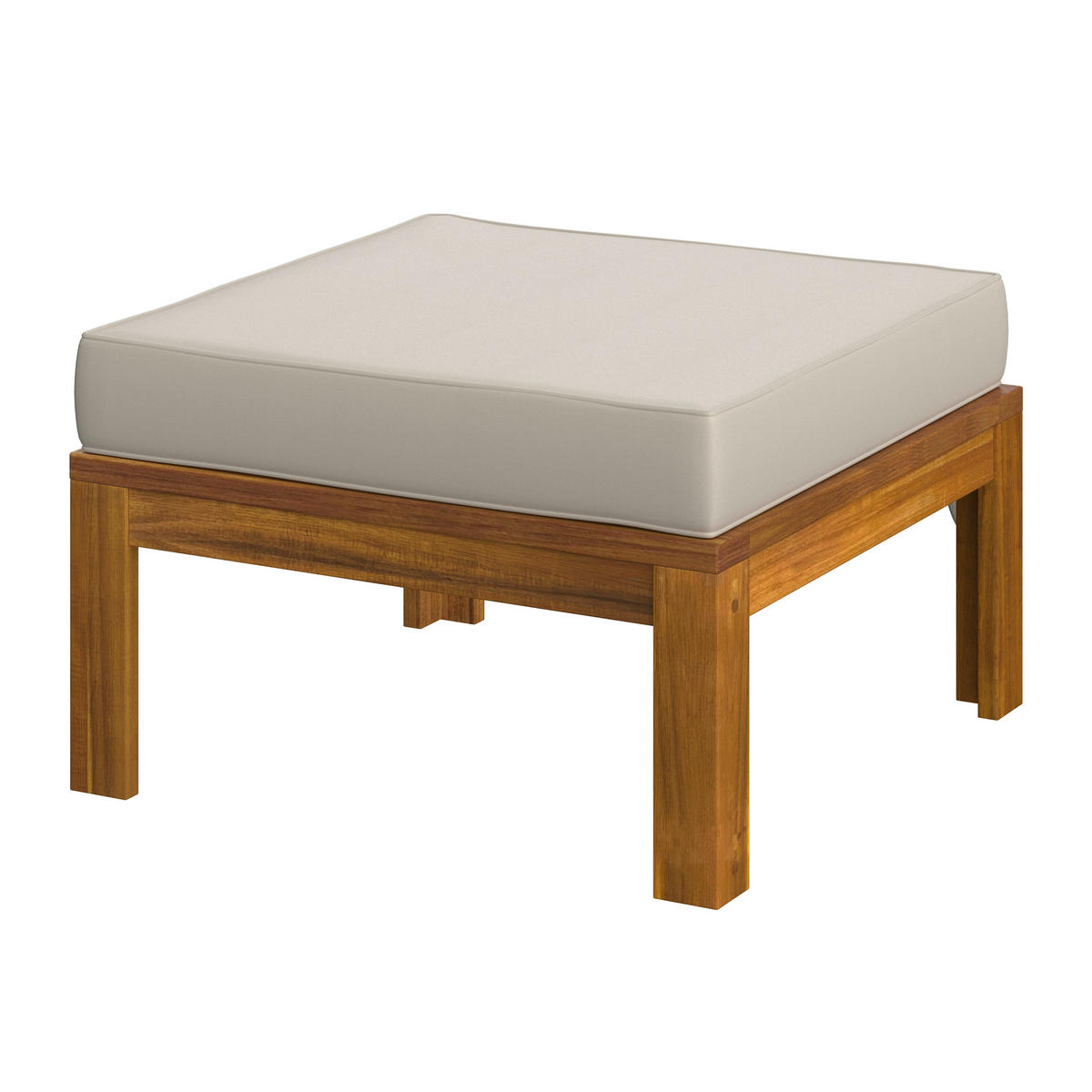 LOUNGEGARNITUR Akazie vollmassiv  - Beige/Akaziefarben, MODERN, Holz/Textil - Ambia Garden