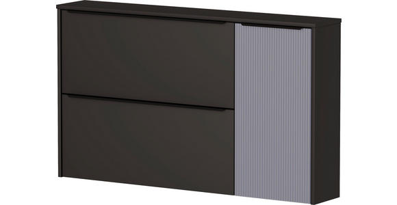 HÄNGESCHUHSCHRANK 137/80/23 cm  - Graublau/Anthrazit, Design, Glas/Holzwerkstoff (137/80/23cm) - Dieter Knoll