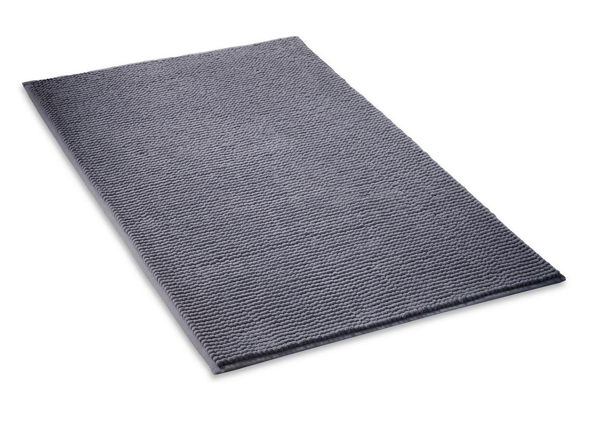BADTEPPICH Dunkelgrau 60/100 cm  - Dunkelgrau, Basics, Kunststoff/Textil (60/100cm) - LOOKS by W.Joop