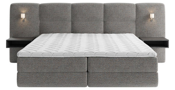 BOXSPRINGBETT 180/200 cm in Anthrazit - Anthrazit/Schwarz, Basics, Holz/Holzwerkstoff (180/200cm) - Esposa