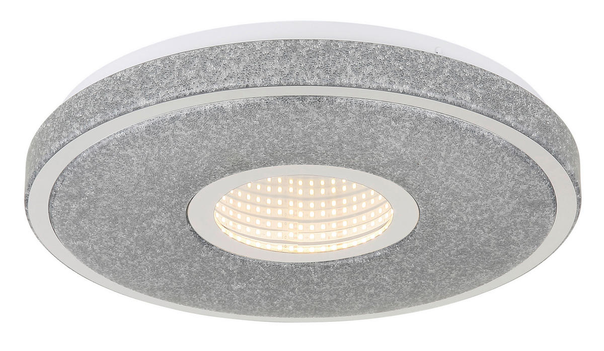 LED-TAKLAMPA ASTANIA 38/6,5 cm  - klar/vit, Basics, metall/plast (38/6,5cm) - Globo