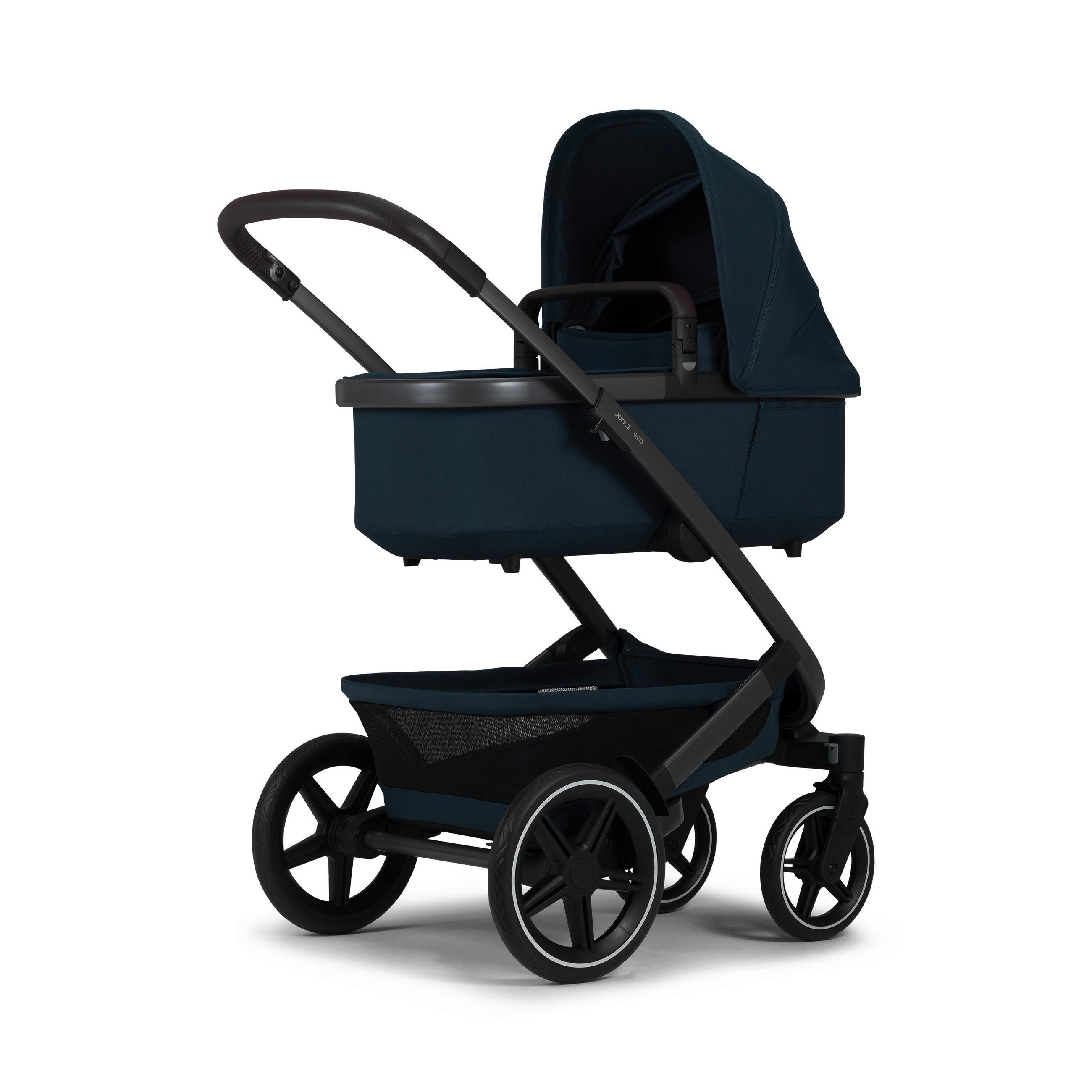 KINDERWAGENSET  Geo3 Mono  Navy Blue  - Dunkelblau/Grau, Basics, Textil/Metall (60/92-113/77-105cm) - Joolz
