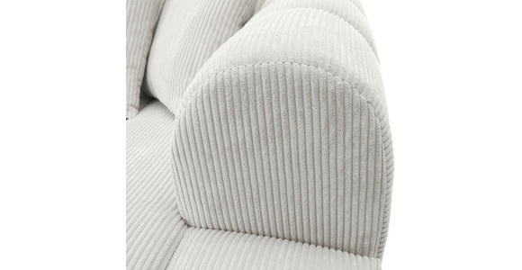 ECKSOFA Naturfarben Cord Zierkissen, Rücken echt  - Schwarz/Naturfarben, KONVENTIONELL, Kunststoff/Textil (313/162cm) - Carryhome