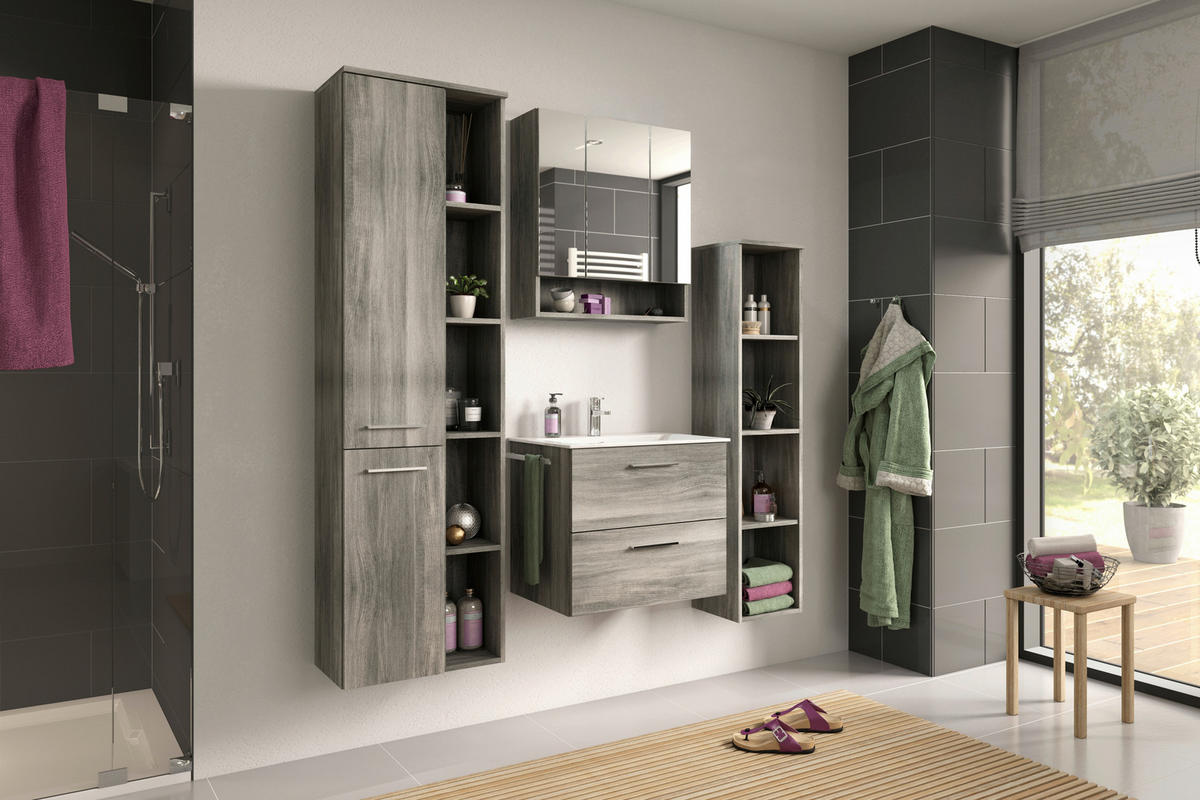 BADEZIMMERREGAL 30/136/31 cm  - MODERN, Holzwerkstoff (30/136/31cm) - MID.YOU