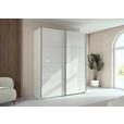 SCHWEBETÜRENSCHRANK 181/223/68 cm 2-türig Weiß  - Alufarben/Weiß, Design, Glas/Holzwerkstoff (181/223/68cm) - Xora