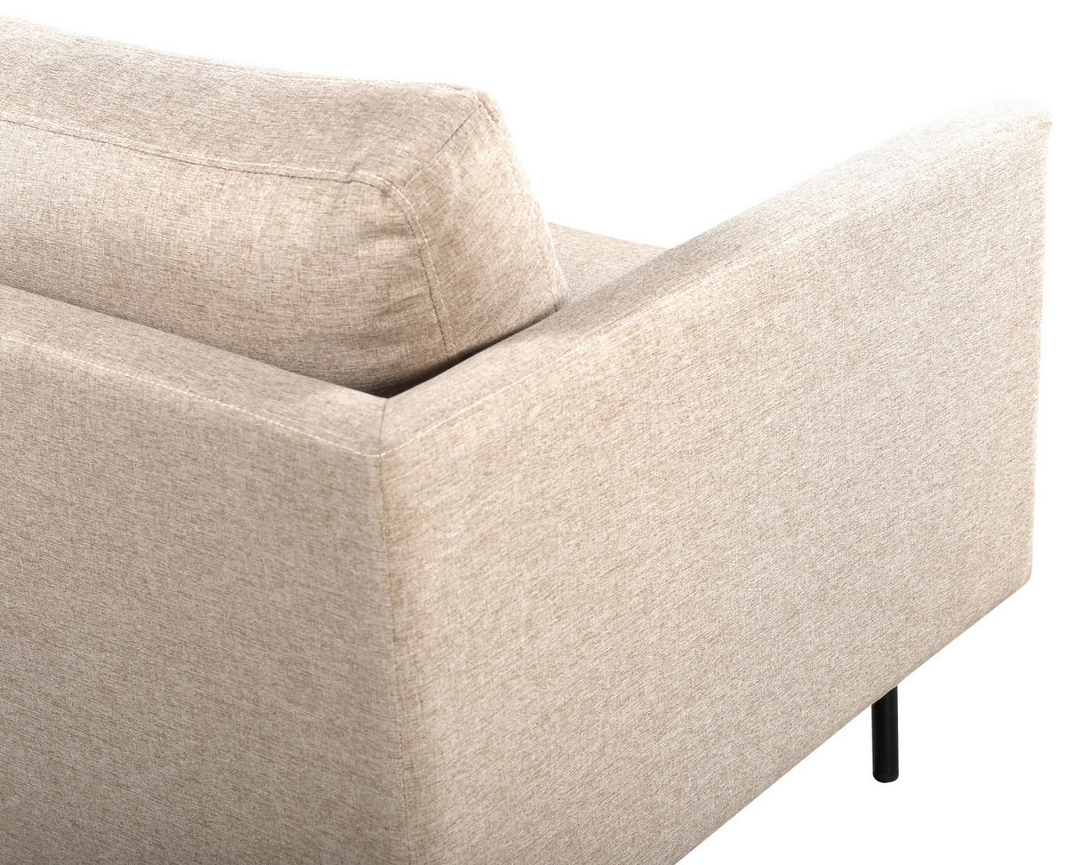 2-SITZER-SOFA Textilgeflecht Braun, Schwarz  - Hellbraun/Beige, Design, Textil/Metall (180/78/80cm) - Livetastic