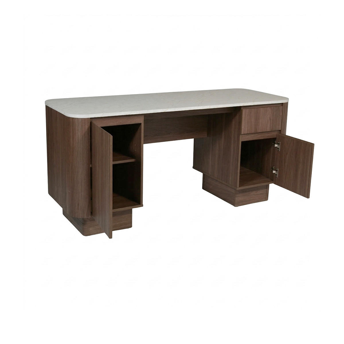 SCHREIBTISCH  Weiß, Walnussfarben  - Walnussfarben/Weiß, KONVENTIONELL, Holzwerkstoff (160/75/59cm) - MID.YOU