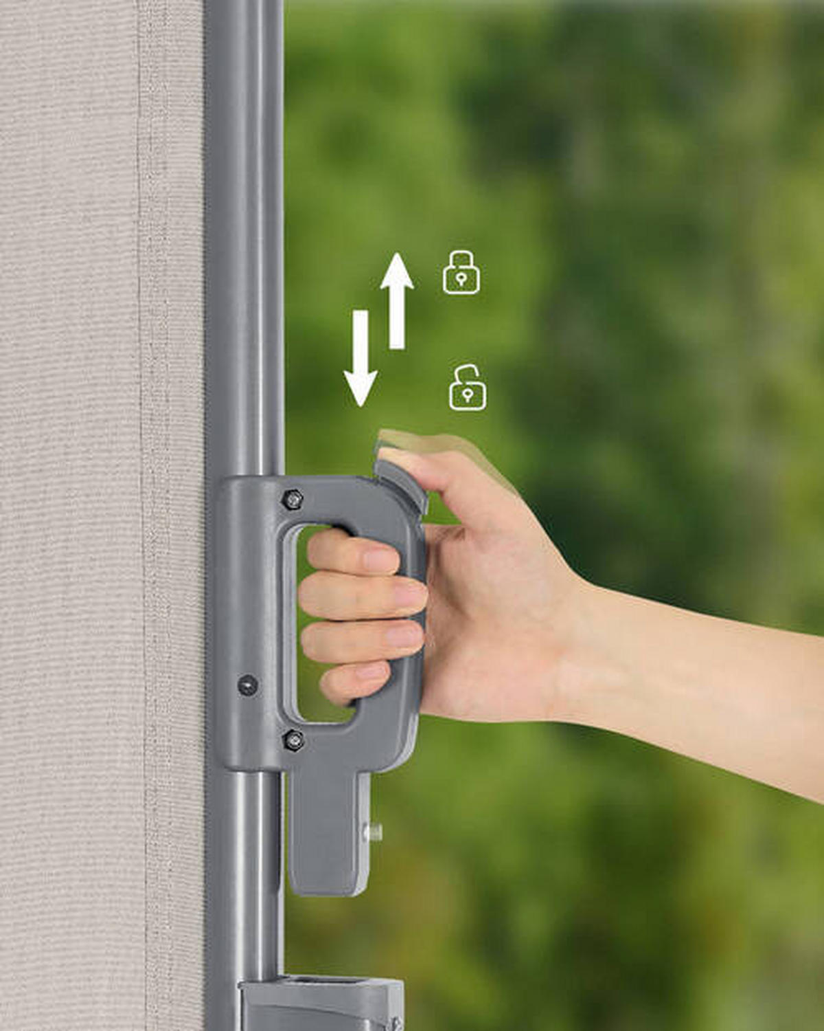 MARKISE - Beige/Grau, Basics, Textil/Metall (400/200cm) - Modante