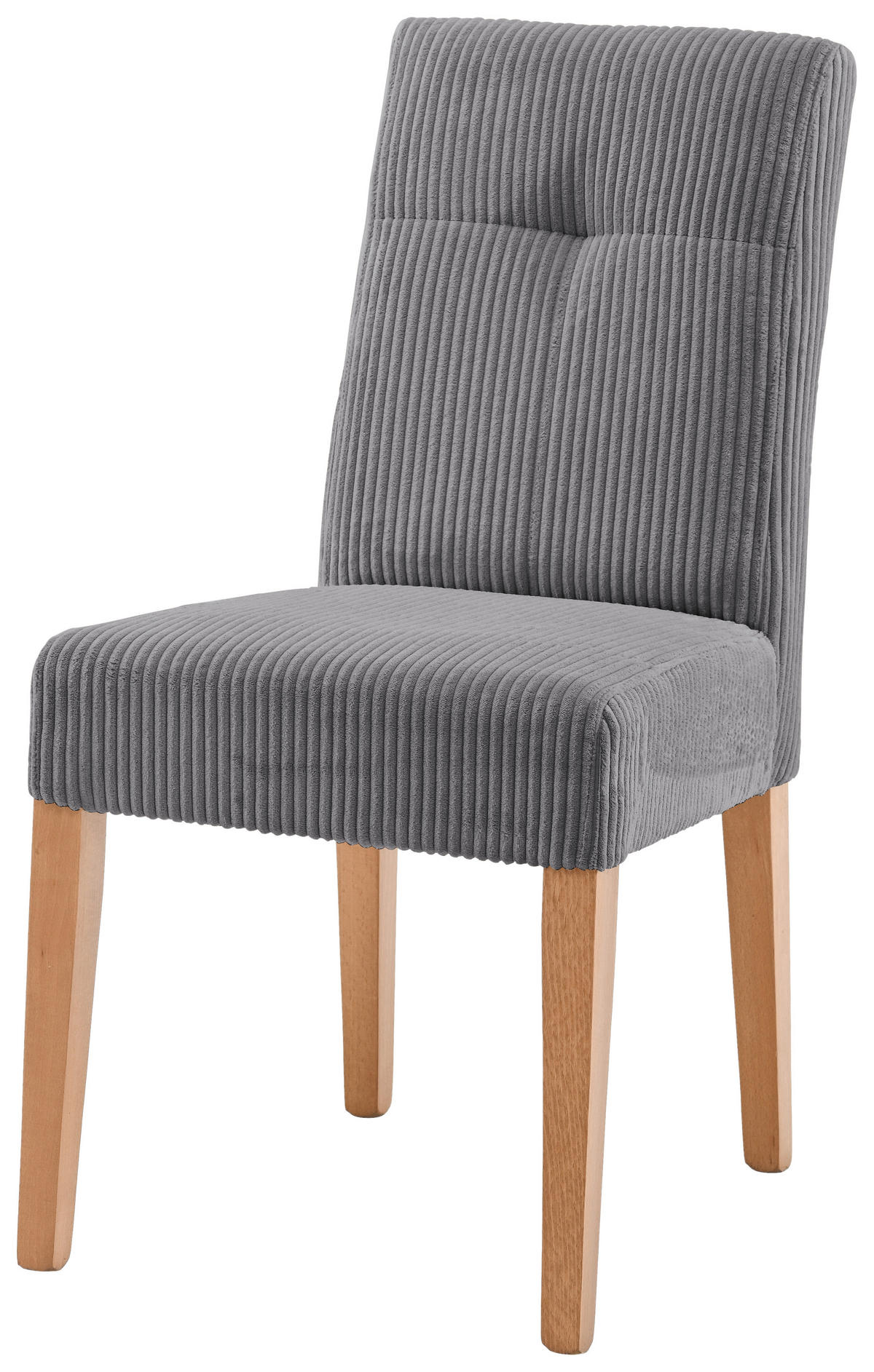 STUHL in Holz, Textil Anthrazit, Buchefarben  - Anthrazit/Buchefarben, KONVENTIONELL, Holz/Textil (47,5/91,5/63cm) - home24