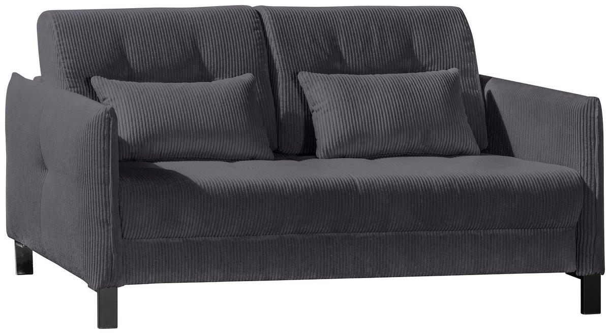 SOFA LEŽAJ crna  - crna, Dizajnerski, tekstil/metal (170/88/110cm) - Novel
