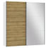 SCHWEBETÜRENSCHRANK 2-türig Weiß, Eichefarben - Eichefarben/Silberfarben, Design, Glas/Holzwerkstoff (202,5/220/65cm) - Jutzler SCHWEBETÜRENSCHRANK 2-türig Weiß, Eichefarben - Eichefarben/Silberfarben, Design, Glas/Holzwerkstoff (202,5/220/65cm) - Jutzler