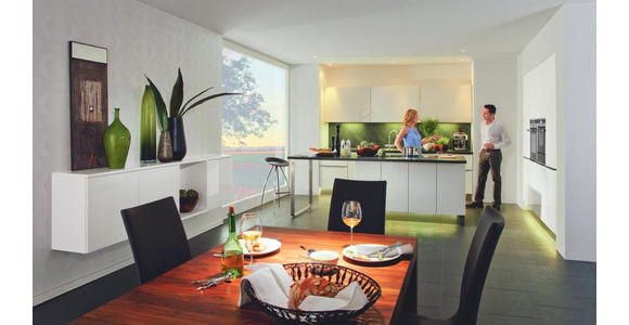 EINBAUKÜCHE - Weiß, Design, Glas/Holzwerkstoff - Dieter Knoll
